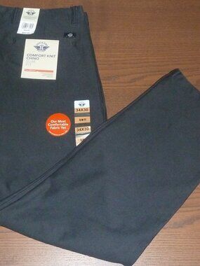 Dockers Mens Ultimate 360 Stretch Slim-Fit Chino Pants Flex Comfort Black 34x30